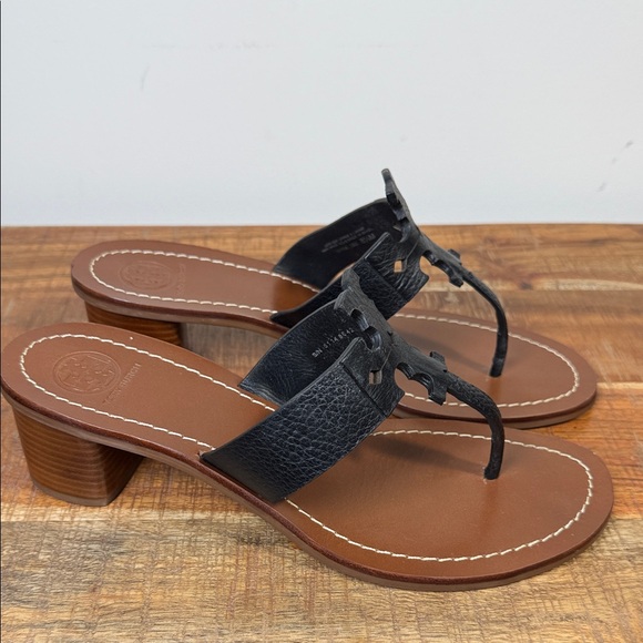 Tory Burch Black Thong Heeled Sandals, Women’s 8.5 - Picture 3 of 8